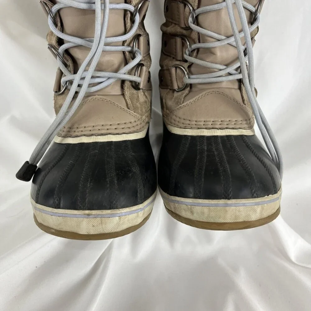 Sorel Joan of Arctic Beige Suede Winter Boots Women's Size 5 - Picture 6 of 12